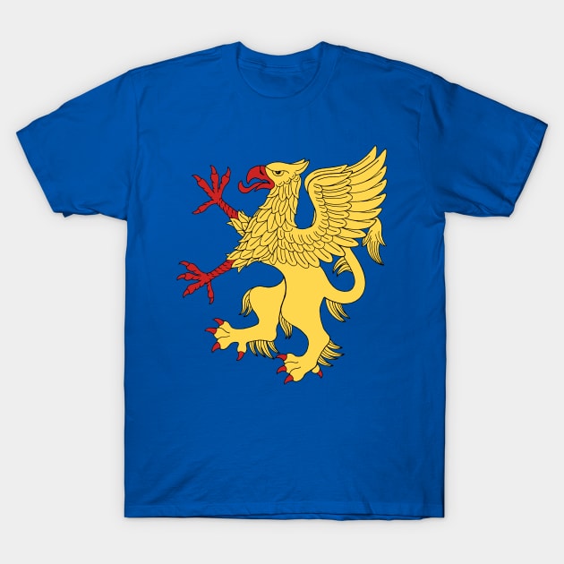 Griffin Rampant Or T-Shirt by AzureLionProductions